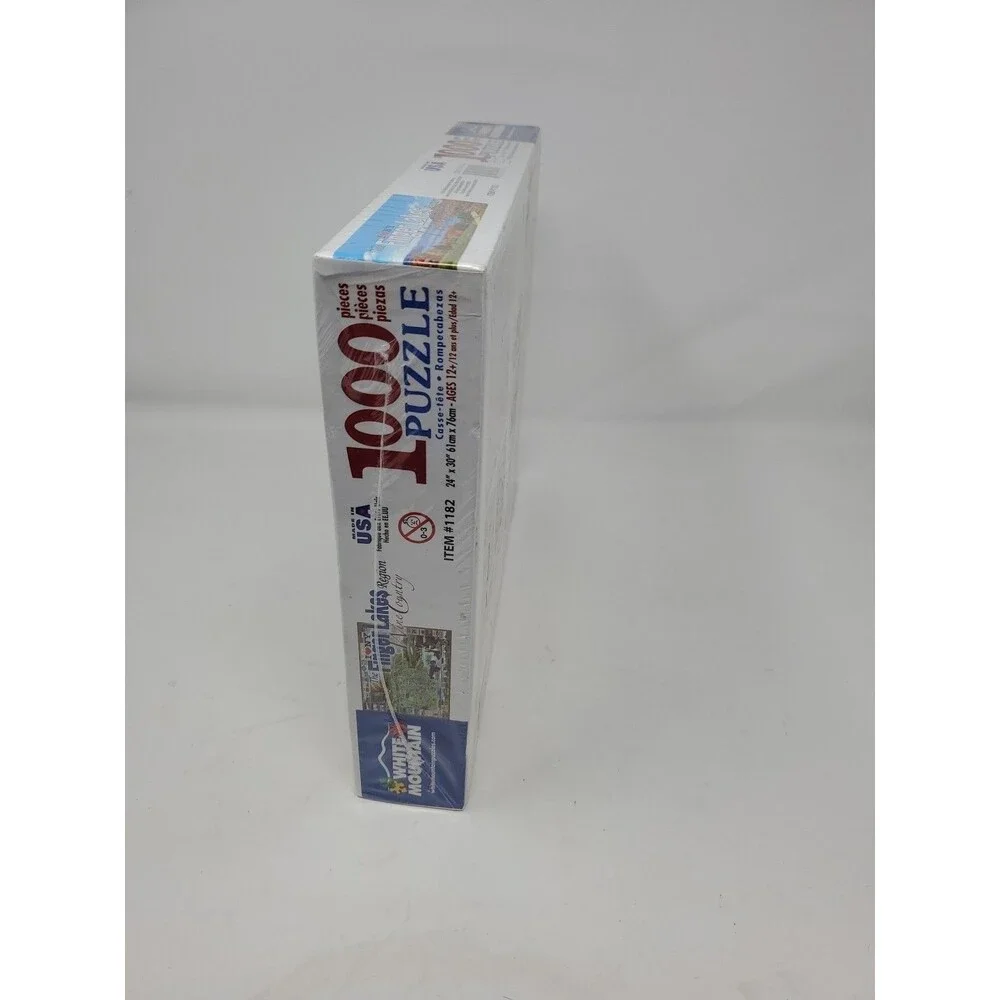 White Mountain 1000 Pc Puzzle I Love NY Finger Lakes Region Wine Country SEALED
